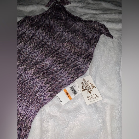 BECCA by Rebecca Virtue Breezy Basics Tie Shoulder Dress Cover-Up (Size Small) - Picture 4 of 4